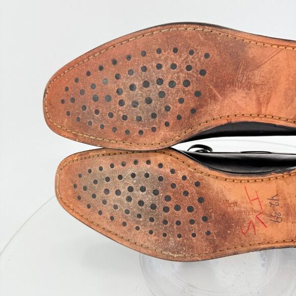 Allen Edmonds Alton Loafers Men's Size 11.5 B Black Leather Kittie Bow Tie  Shoe - Picture 13 of 16